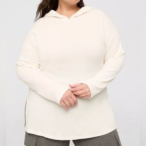 NWT Lane Bryant Cozy Cream Hoodie Tunic